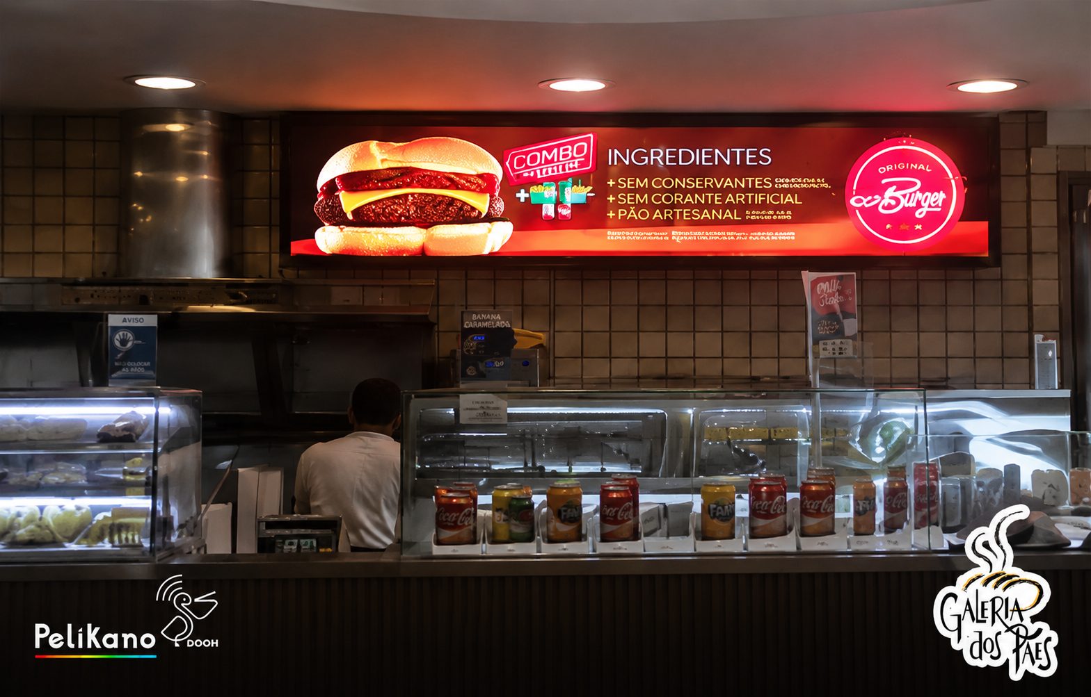 Sinalização digital instalada na Galeria dos Pães — foto 1